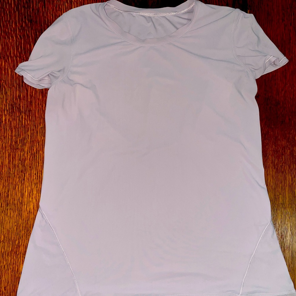 Lululemon Athletica Top Mesh Edges Pale Pink